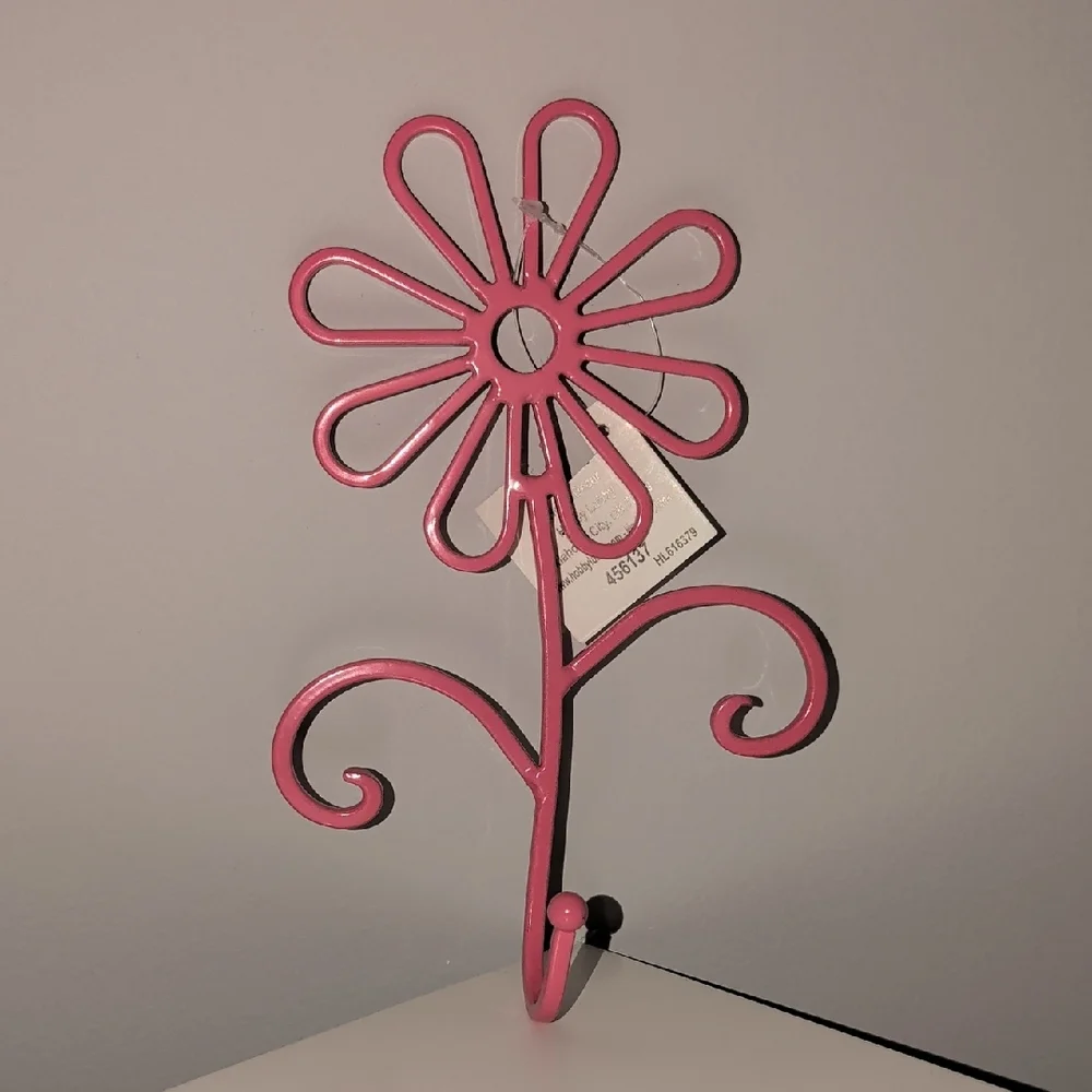 Hobby Lobby Pink Metal Flower Wall Hook